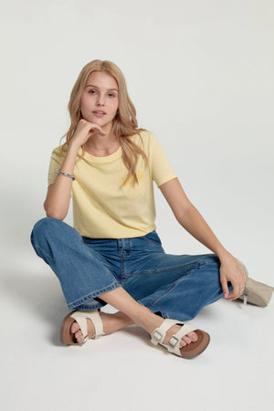 Women’s Lace-Trim Pocket Tee - FAMILYWEAR