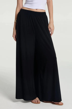 Women’s Fluid Wide-Leg Trousers - Jet Black
