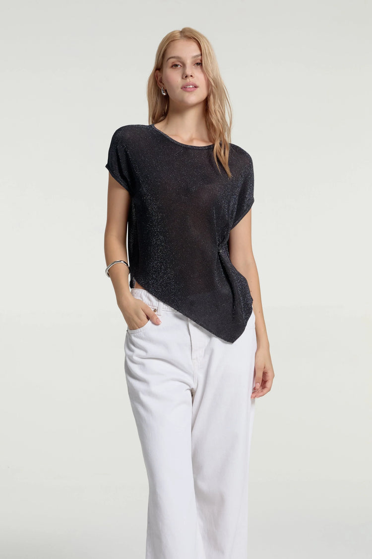 Women’s Shimmer Jersey Cap Sleeve Tee - FAMILYWEAR
