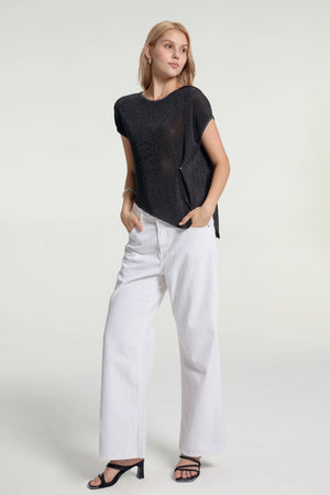 Women’s Shimmer Jersey Cap Sleeve Tee - FAMILYWEAR