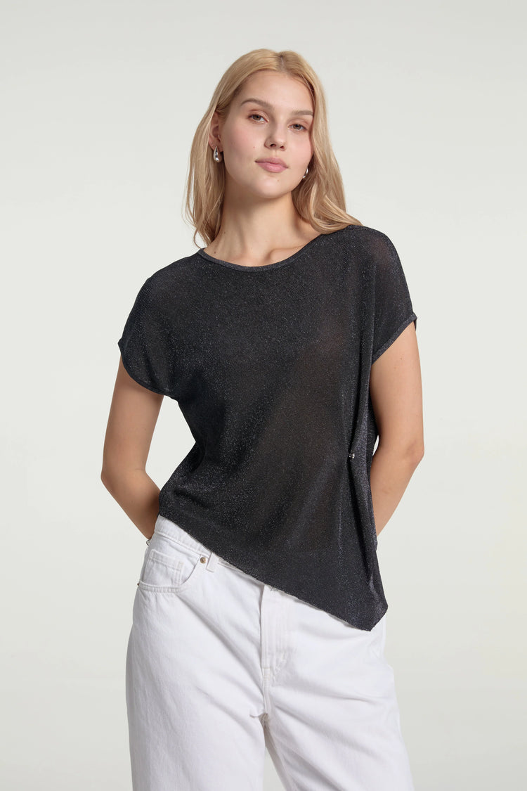 Women’s Shimmer Jersey Cap Sleeve Tee - FAMILYWEAR