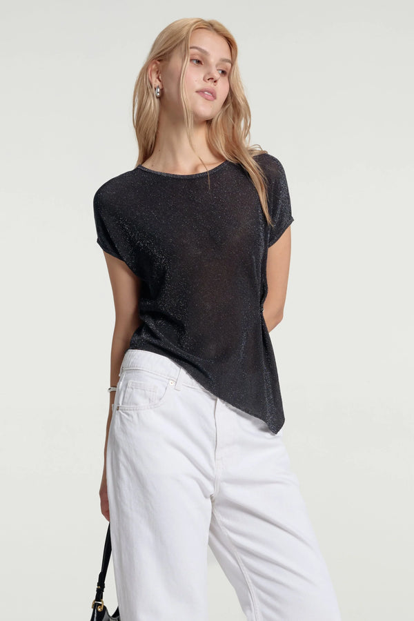 Women’s Shimmer Jersey Cap Sleeve Tee - FAMILYWEAR