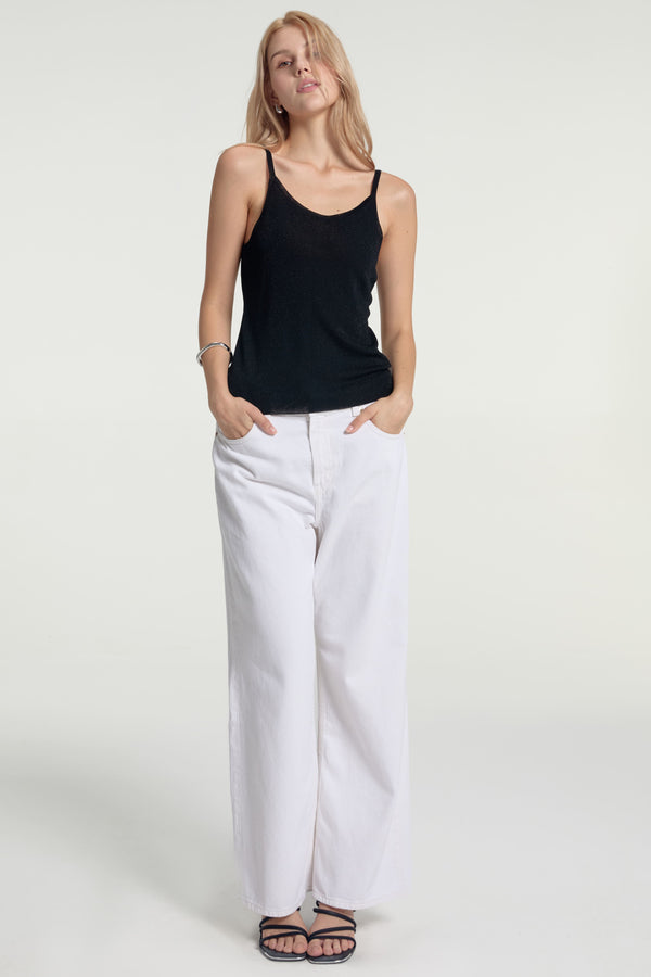 Women’s Shimmer Sheer Knit Tank - Onyx Glow
