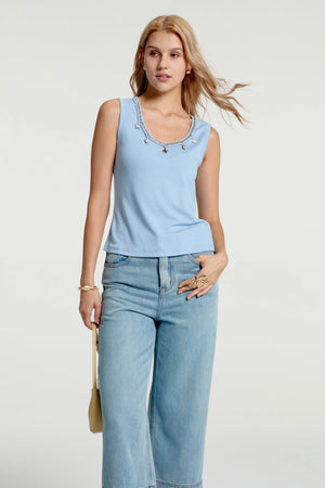 Women’s Charm-Embellished Knit Tank - FAMILYWEAR