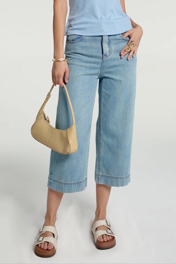 Women’s Cropped Wide-Leg Jeans - FAMILYWEAR