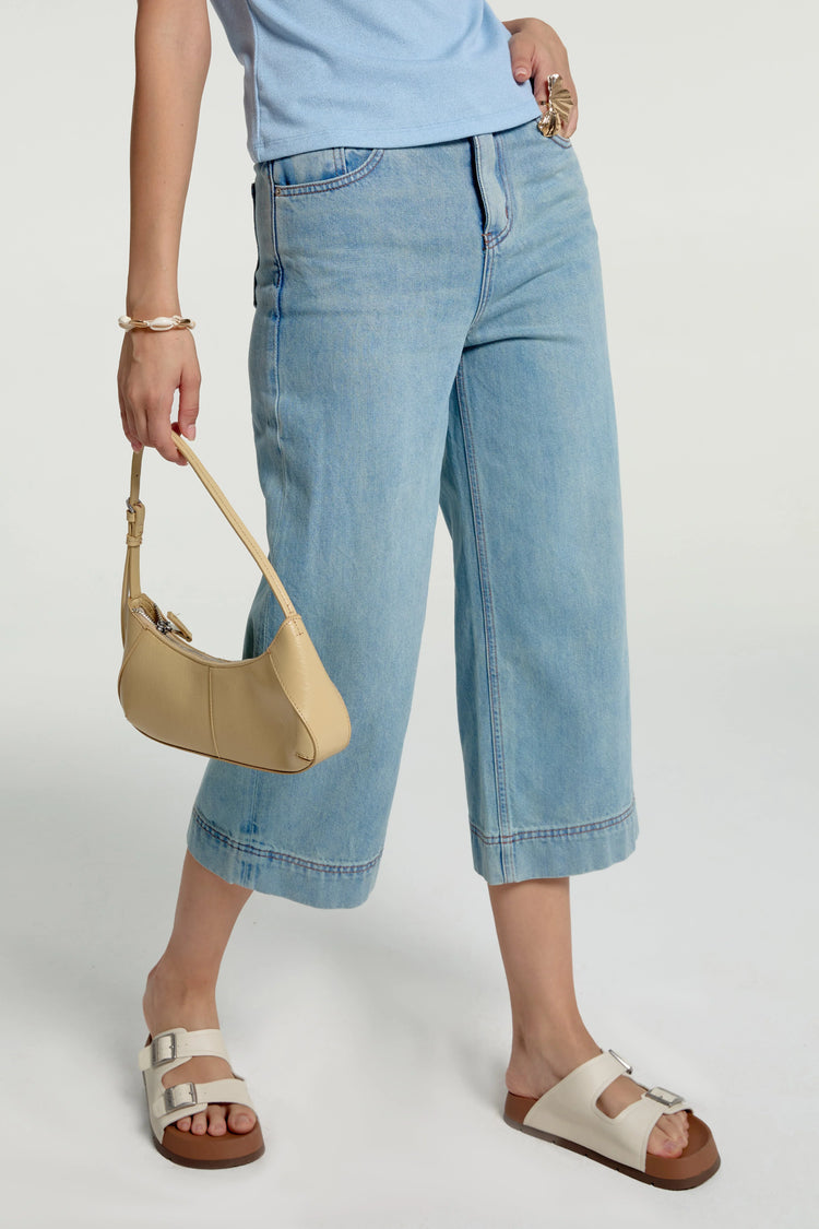 Women’s Cropped Wide-Leg Jeans - FAMILYWEAR