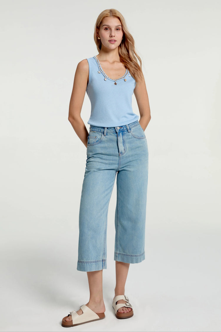 Women’s Cropped Wide-Leg Jeans - FAMILYWEAR