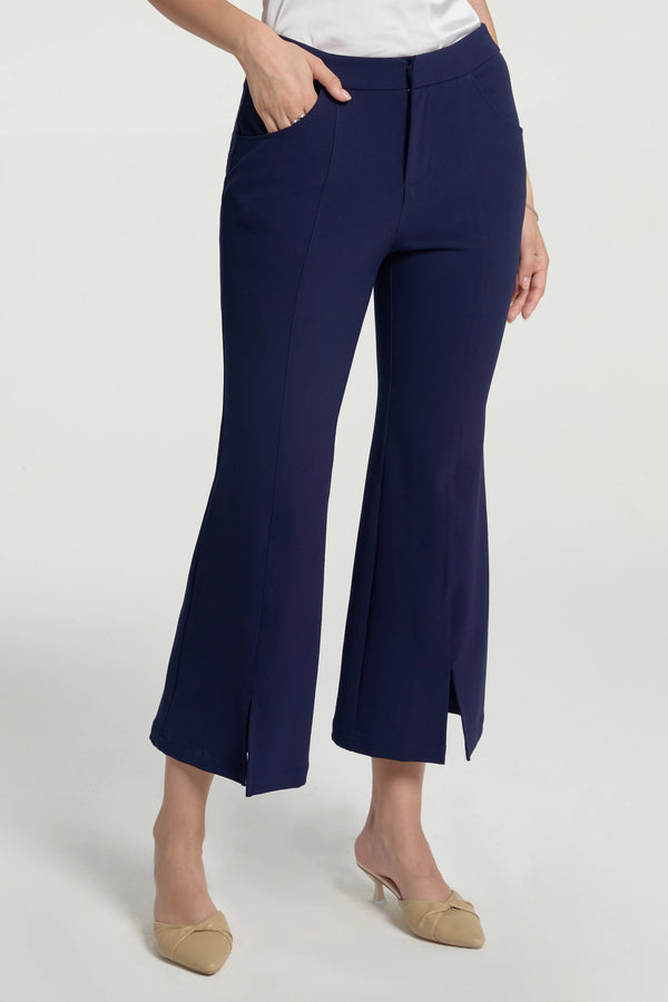 Women’s Tailored Kick-Flare Trousers - Midnight Navy