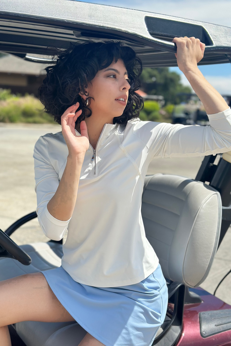 Women’s Piped Quarter-Zip Performance Top - FAMILYWEAR