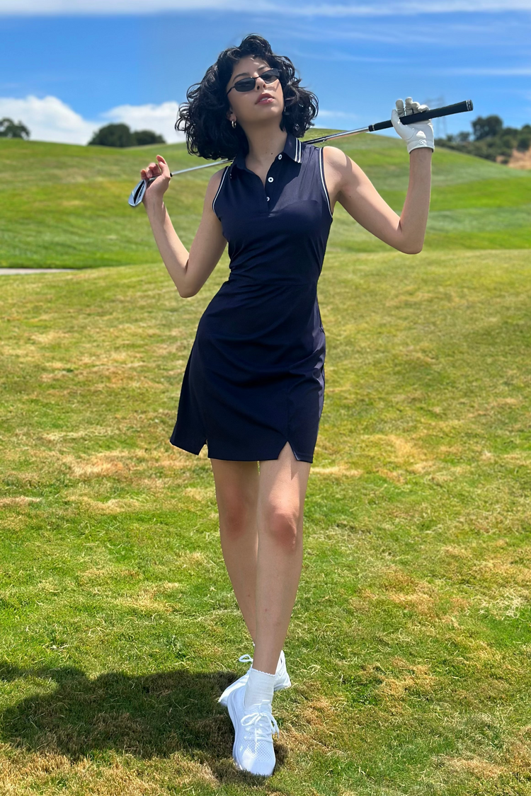 Women’s Sleeveless Polo Golf Dress 36“ - FAMILYWEAR