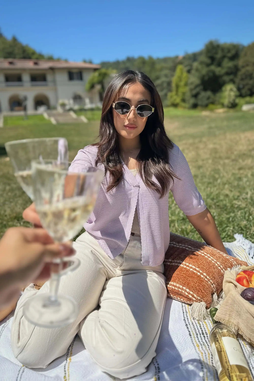 Women’s Soft Knit Hook-Front Cardigan - Lilac Frost