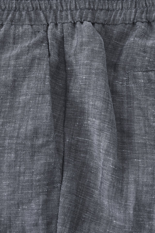 Men’s Linen-Blend Drawstring Trousers - Heather Grey