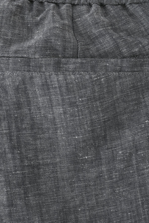 Men’s Linen-Blend Drawstring Trousers - Heather Grey