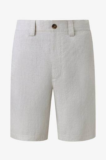 Men’s Linen-Blend Tailored Shorts - Driftwood Beige