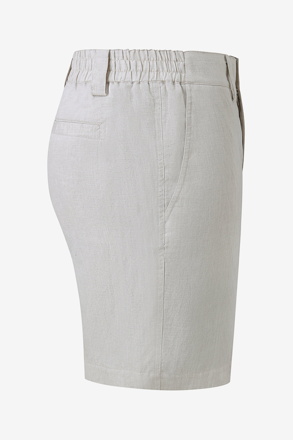 Men’s Linen-Blend Tailored Shorts - Driftwood Beige