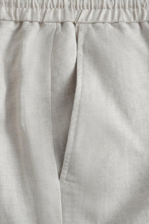 Men’s Linen-Blend Drawstring Trousers - FAMILYWEAR