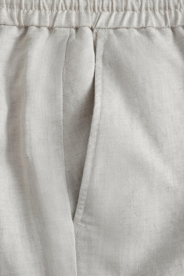 Men’s Linen-Blend Drawstring Trousers - FAMILYWEAR