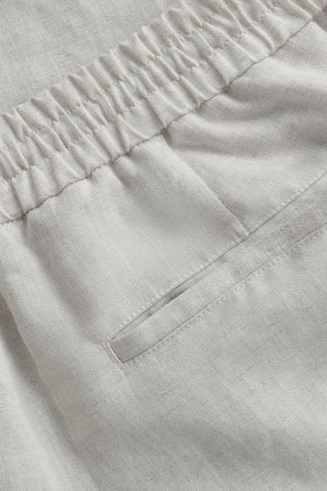 Men’s Linen-Blend Drawstring Trousers - FAMILYWEAR