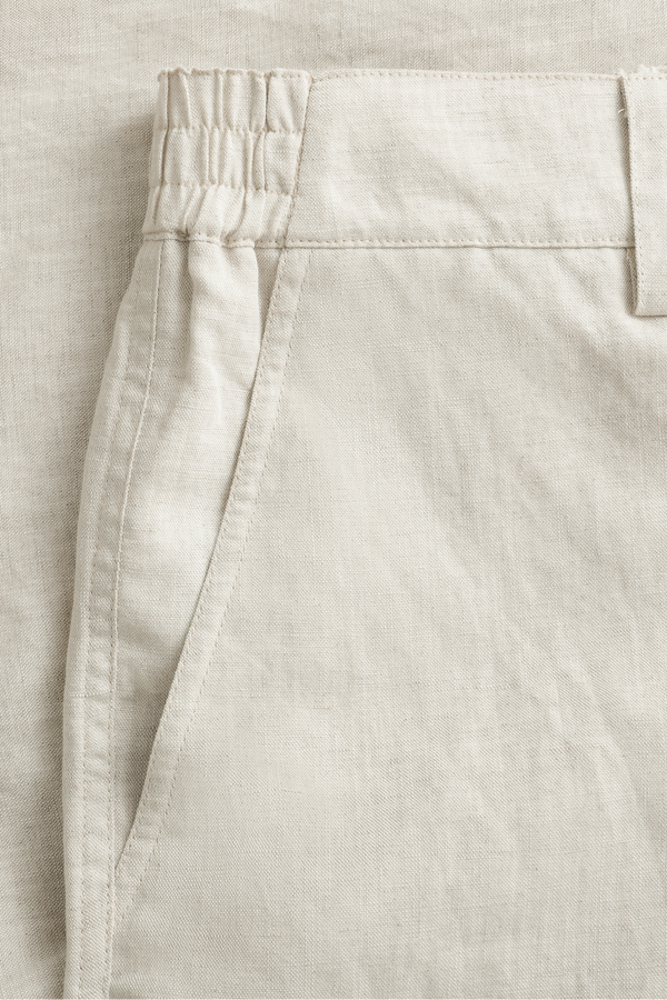 Men’s Linen-Blend Tailored Shorts - Driftwood Beige