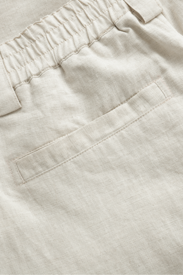 Men’s Linen-Blend Tailored Shorts - Driftwood Beige