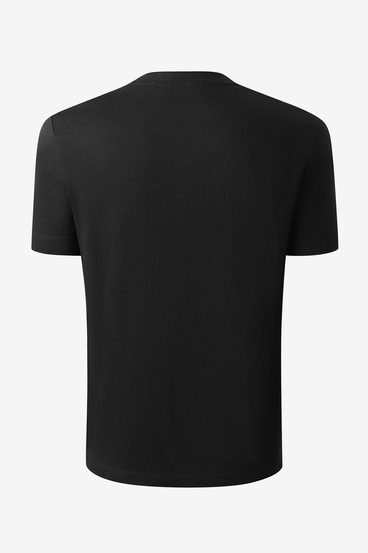 Men’s Cotton Linen Crewneck Tee - Jet Black