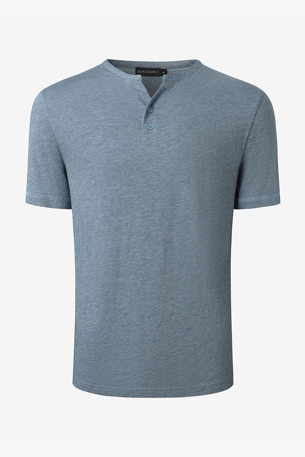 Men’s Modern Knit Henley Tee - Steel Blue