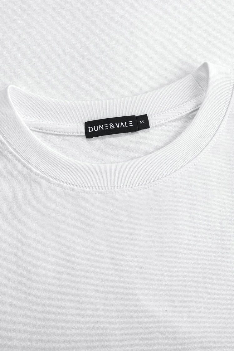 Men’s Cotton Linen Crewneck Tee - Pure White