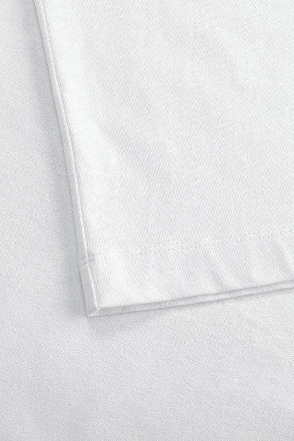 Men’s Cotton Linen Crewneck Tee - Pure White