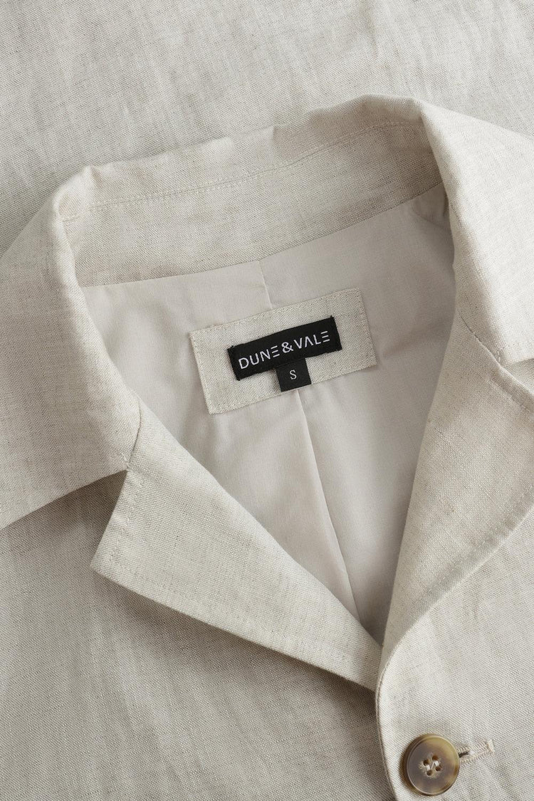 Men’s Linen-Blend Safari Jacket - FAMILYWEAR