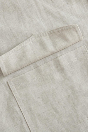 Men’s Linen-Blend Safari Jacket - FAMILYWEAR