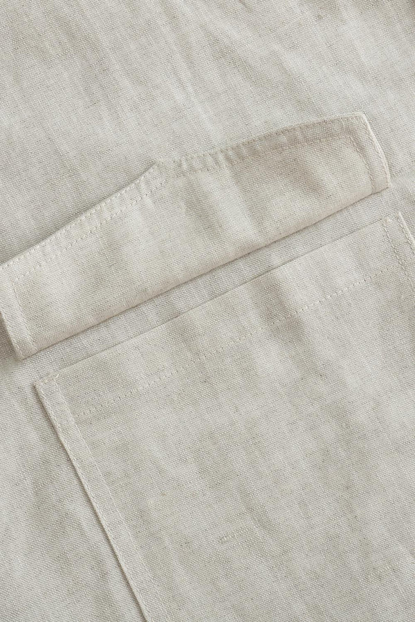 Men’s Linen-Blend Safari Jacket - FAMILYWEAR