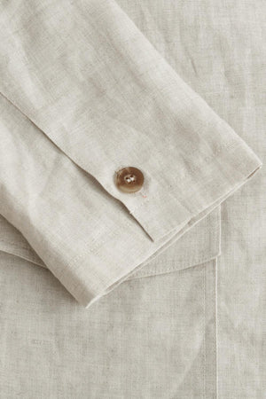 Men’s Linen-Blend Safari Jacket - FAMILYWEAR