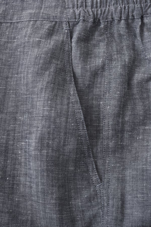 Men’s Linen-Blend Tailored Shorts - Heather Grey