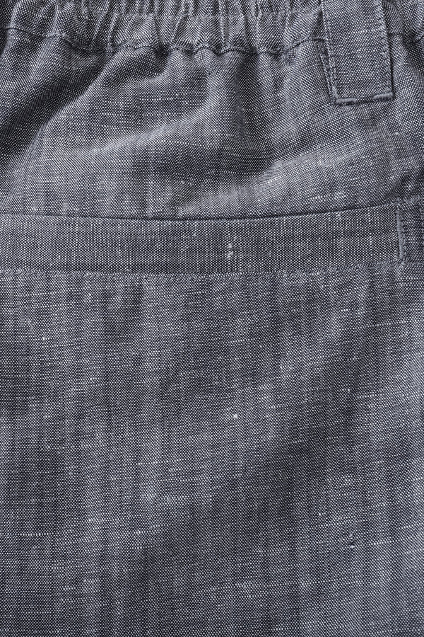 Men’s Linen-Blend Tailored Shorts - Heather Grey