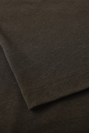 Men’s Cotton Linen Crewneck Tee - Espresso