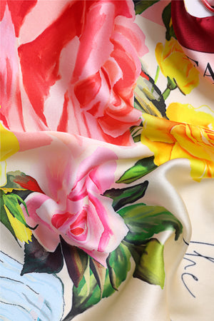 Single-Sided Printed Silk Scarf