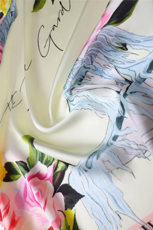 Single-Sided Printed Silk Scarf