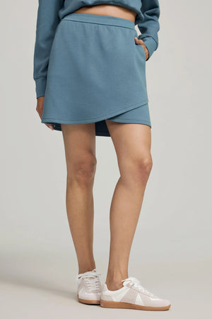 The Fleece Skort - Slate Blue