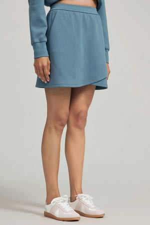 The Fleece Skort - Slate Blue