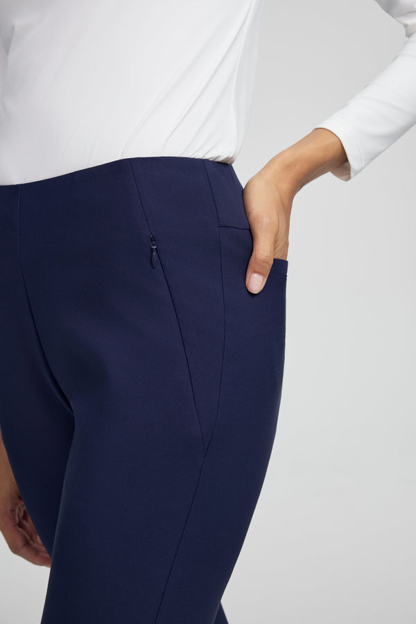 Women’s Zip-Pocket Stretch Pants - Navy