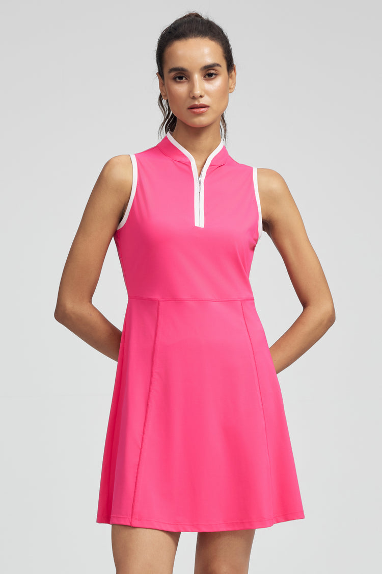 Women’s Performance Sleeveless Golf UPF 50+ Dress 35“ - Hot Pink