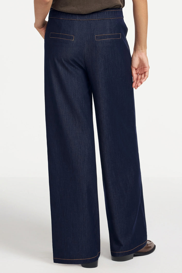 Women’s Tailored Wide-Leg Denim Trousers – Ink Rinse