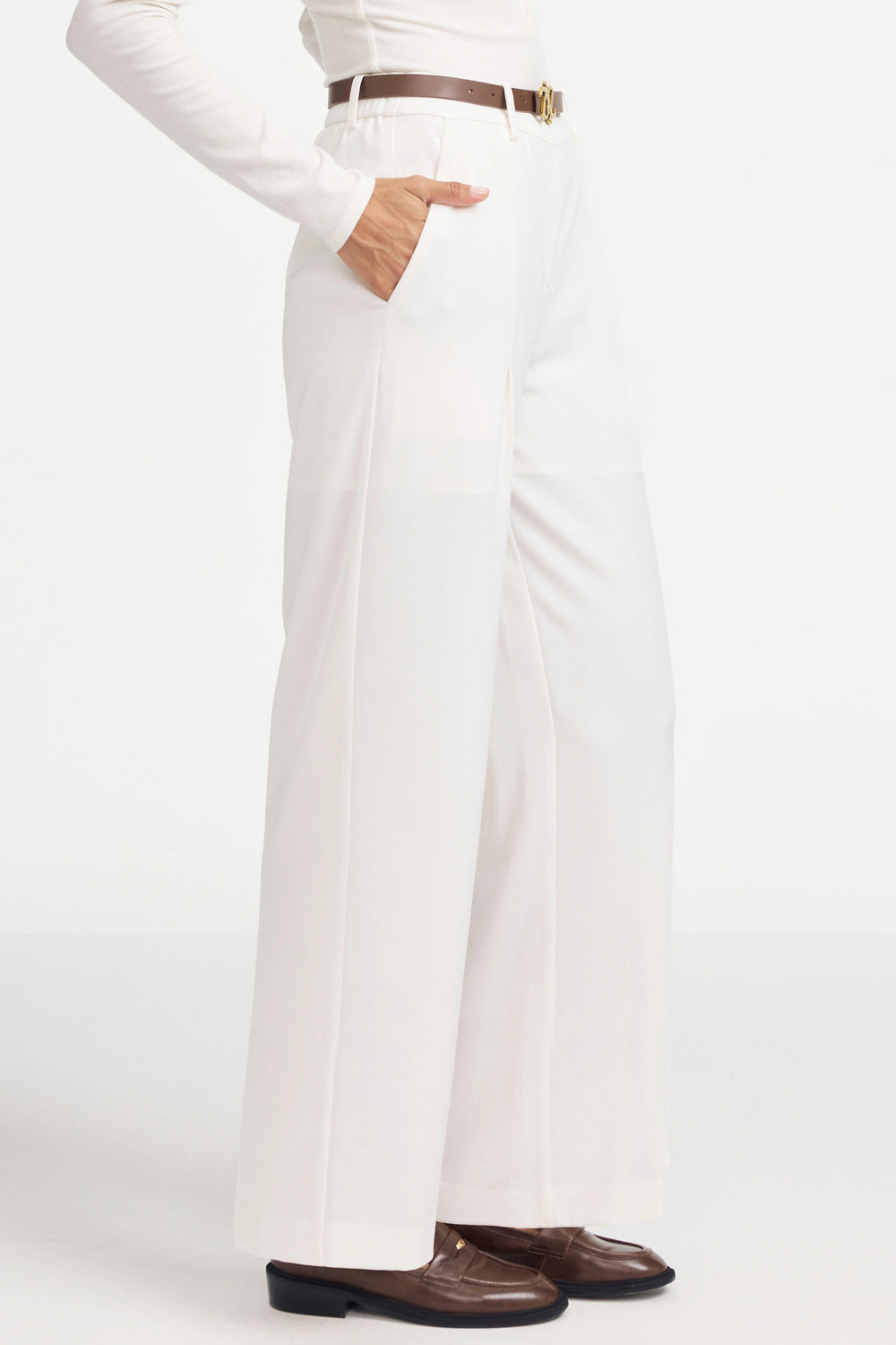Women’s Flow Tailored Trousers - Ivory White