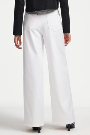 White Wide-Leg Denim - Classic White
