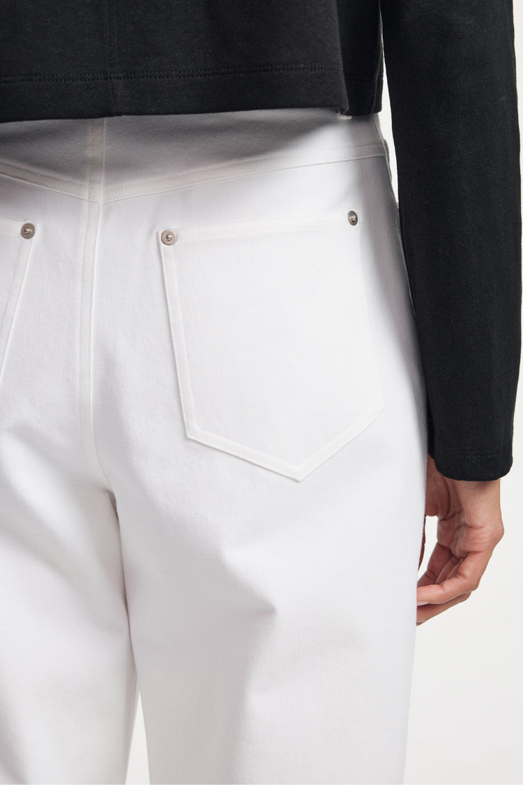 White Wide-Leg Denim - Classic White