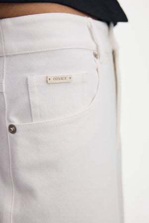 White Wide-Leg Denim - Classic White