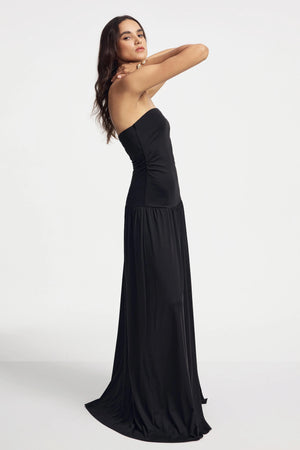Women’s Strapless Maxi Dress - Black