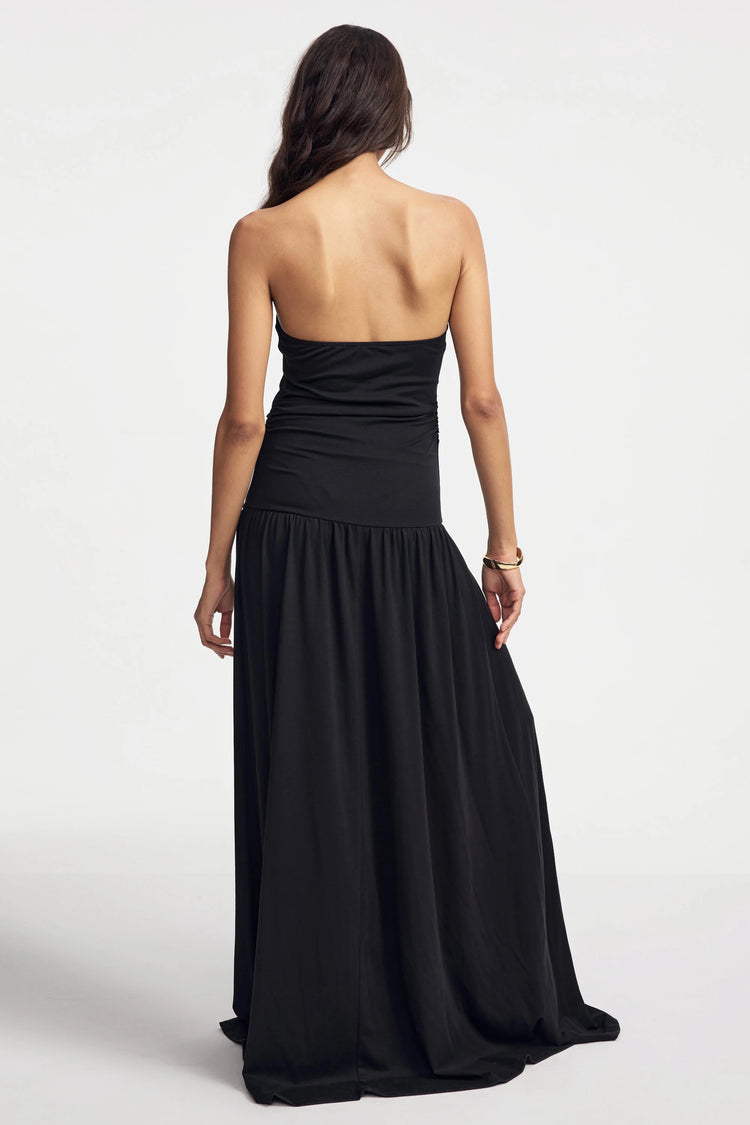 Women’s Strapless Maxi Dress - Black