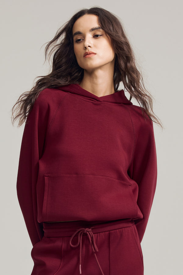 The Luxe Fleece Hoodie - Burgundy Wine