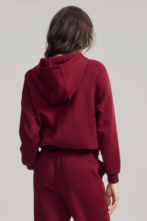 Women's Luxe Fleece Hoodie - Burgundy Wine